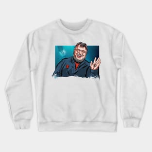 Guillermo del Toro - An illustration by Paul Cemmick Crewneck Sweatshirt